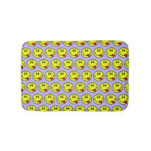 Alberne Zunge-lächelnde Gesicht Emoji Bad-Matte Badematte