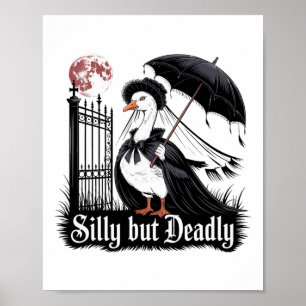 Alberner, aber tödlich gotischer GänseHalloween-Ho Poster