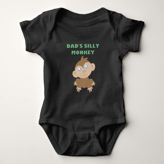 Alberner Affe - Baby Jersey Bodysuit Strampler (Vorderseite)