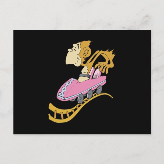 alberner Affe im Untersetzer Postkarte (Vorderseite)