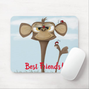 Alberner Affe und Ladybugs Mousepad