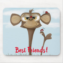 Alberner Affe und Ladybugs Mousepad