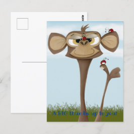 Alberner Affe und Ladybugs Postkarte