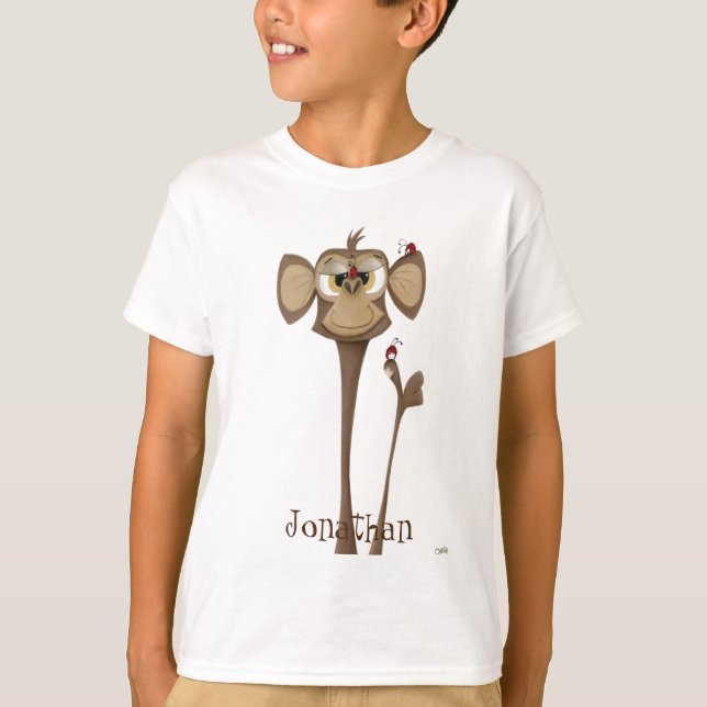 Alberner Affe und Ladybugs T-Shirt (Vorderseite)