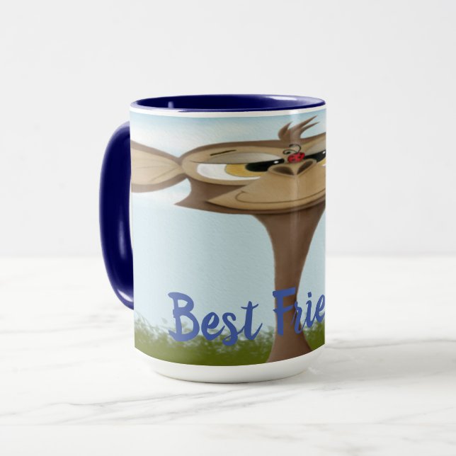 Alberner Affe und Ladybugs Tasse (Vorderseite Links)