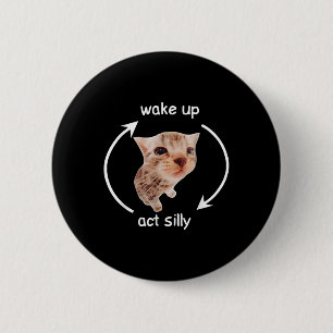 Alberner Akt geweckt, Bananenkatze Button
