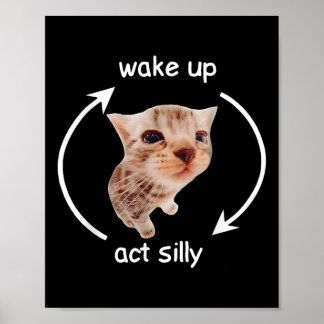 Alberner Akt geweckt, Bananenkatze Poster