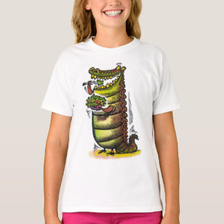 Alberner Alligator, der einen Salat isst. T-Shirt