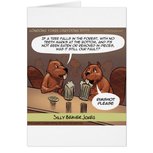 Alberner Biber Jokes Funny Cartoon (Vorne)