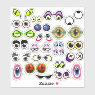 Alberner Cartoon Augen & Augen Sticker Set