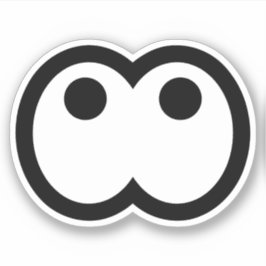 Alberner Cartoon Eyeball Vinyl Aufkleber