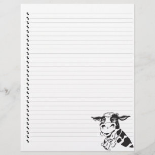 Alberner Cartoon Milchkuh Lined Pet Letterhead