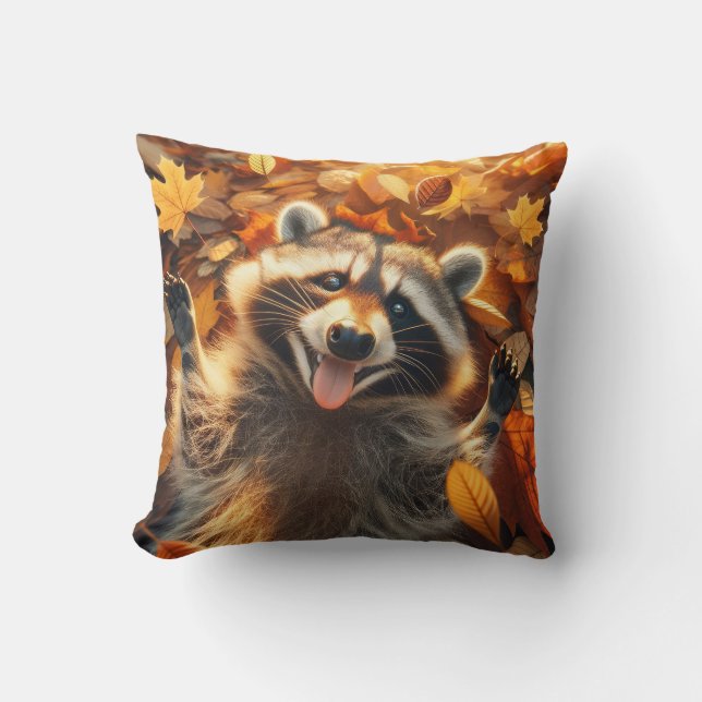 Alberner Fall Raccoon Kissen (Vorderseite)