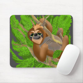 Alberner Faultier in einem Baum Mousepad