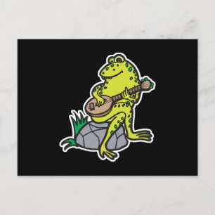 alberner Frosch Gitarre spielen Postkarte