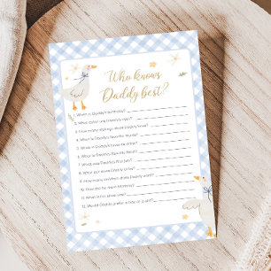Alberner Gans-Gingham-Baby-Shower-Wer-weiß-Spiel