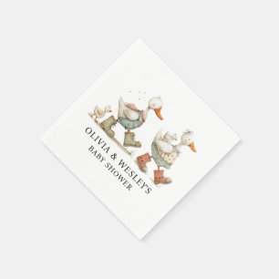Alberner Gänse 2. Baby Baby Shower Serviette