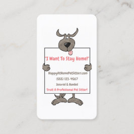 Alberner Grauer Hund-Holding-Picket-Schildkröte Visitenkarte