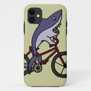 Alberner Haifisch-Reitfahrrad-Cartoon Case-Mate iPhone Hülle
