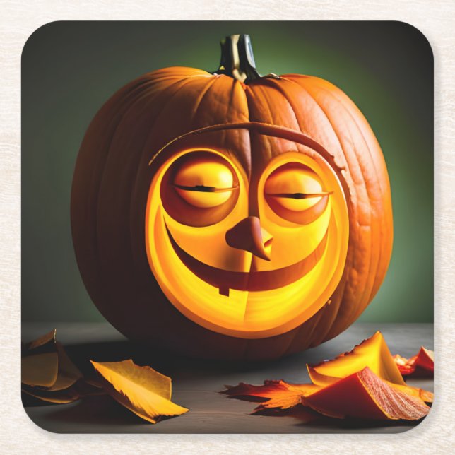 Alberner Herr Pumpkin Head Rechteckiger Pappuntersetzer (Vorderseite)