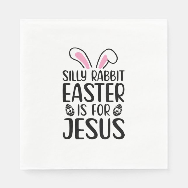 Alberner Kaninchenoster für Jesus Ostern Serviette (Vorderseite)