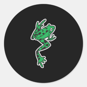 alberner Langbein-Laubfrosch Runder Aufkleber