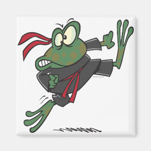 alberner Ninja Frosch Cartoon Magnet