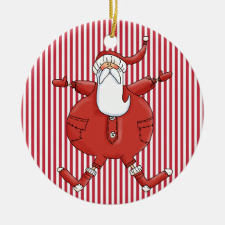 Alberner Santa on Stripe Hintergrund Keramikornament