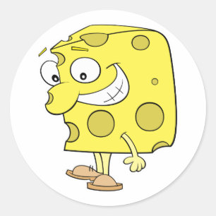 alberner Schweizer Käse-Cartoon Runder Aufkleber