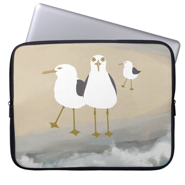 Alberner Seagulls Neopren Laptop Schlauch 35 cm Laptopschutzhülle (Vorderseite)
