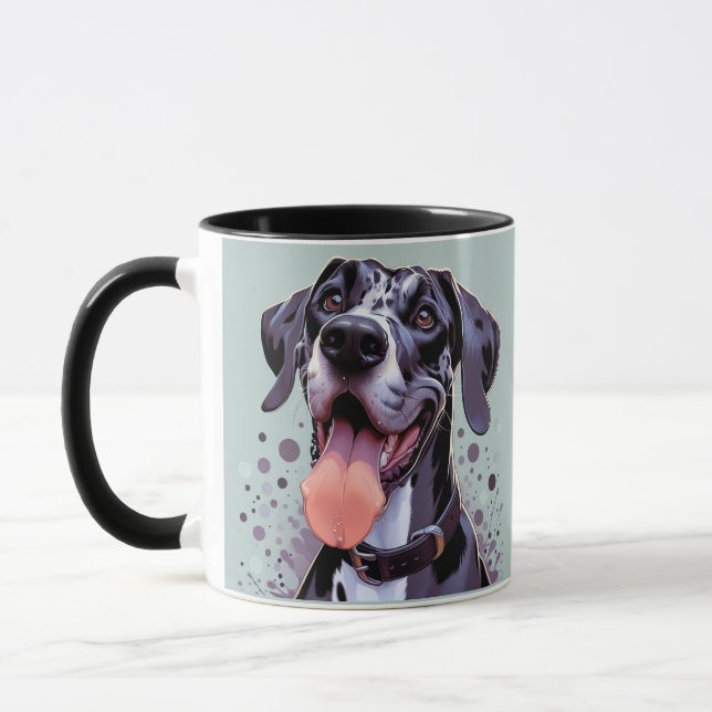 Alberner Spaß Happy Great Dane Hund Tier Tasse (Links)