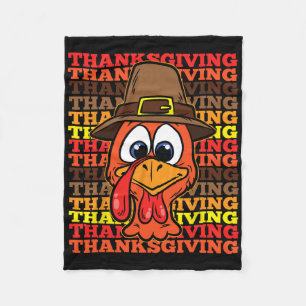 Alberner türkischer Erntedank-Tag Funny Bird Fall Fleecedecke