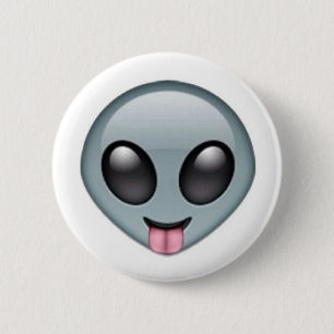Albernes alien Emoji Button
