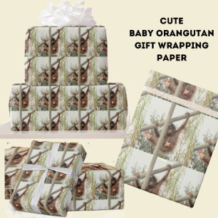 Albernes Baby-Orang-Utan Verpackungs-Papier Geschenkpapier