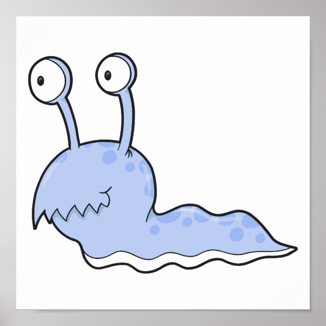 albernes blaues Monster Poster (Vorne)