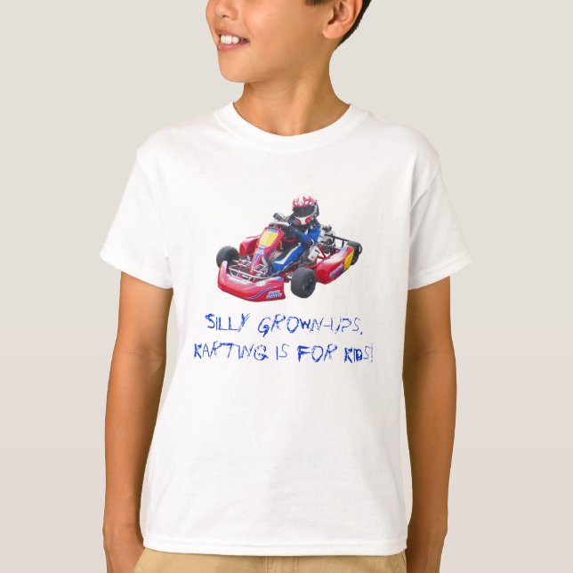 Albernes Erwachsen-Kind Kart T-Shirt (Vorderseite)