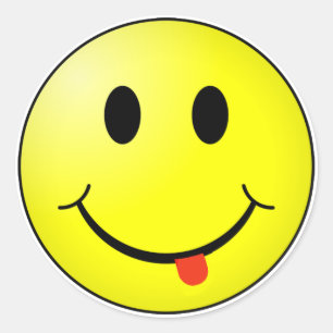 Albernes Gesicht Runder Aufkleber