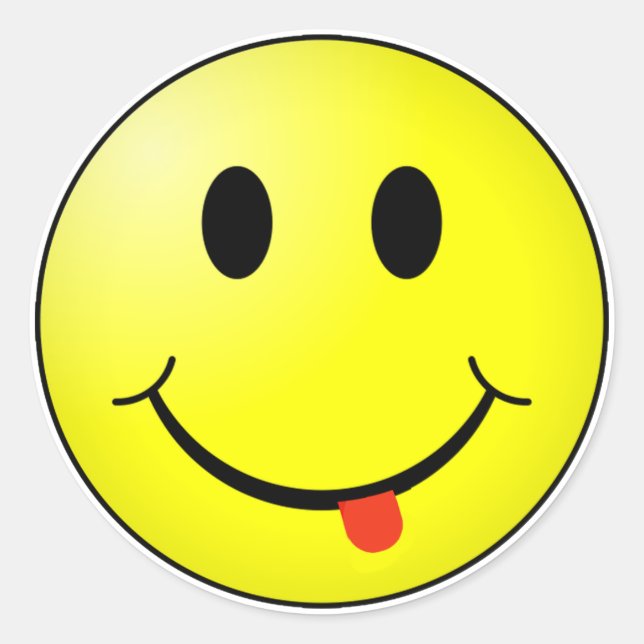 Albernes Gesicht Runder Aufkleber (Vorderseite)