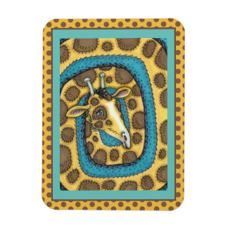 ALBERNES GIRAFFE LANGE NACKE UND SPOTS, FUNNY FOLK MAGNET