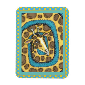 ALBERNES GIRAFFE LANGE NACKE UND SPOTS, FUNNY FOLK MAGNET