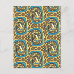 ALBERNES GIRAFFE LANGE NACKE UND SPOTS, FUNNY FOLK POSTKARTE