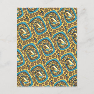 ALBERNES GIRAFFE LANGE NACKE UND SPOTS, FUNNY FOLK POSTKARTE