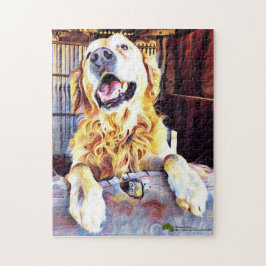 Albernes Golden Retriever Foto Puzzle