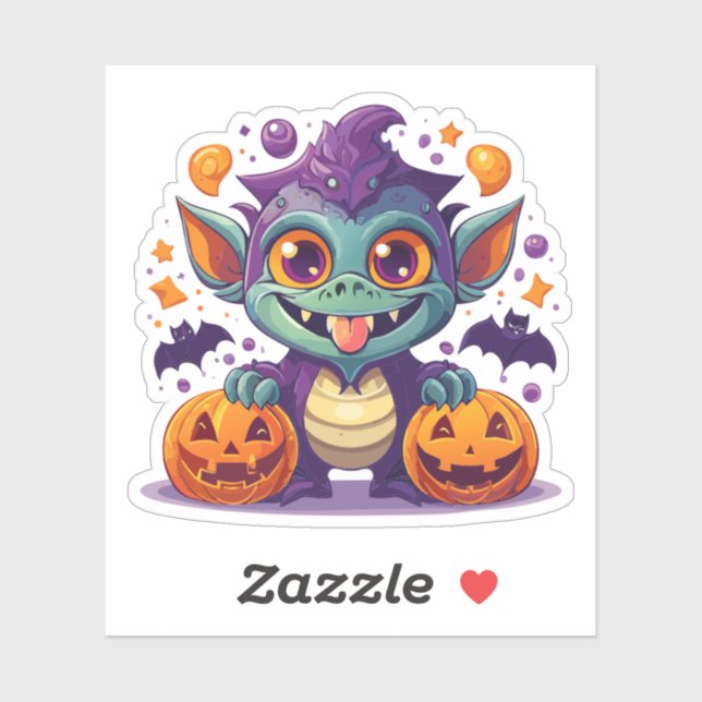 Albernes Halloween-Monster Aufkleber (Blatt)