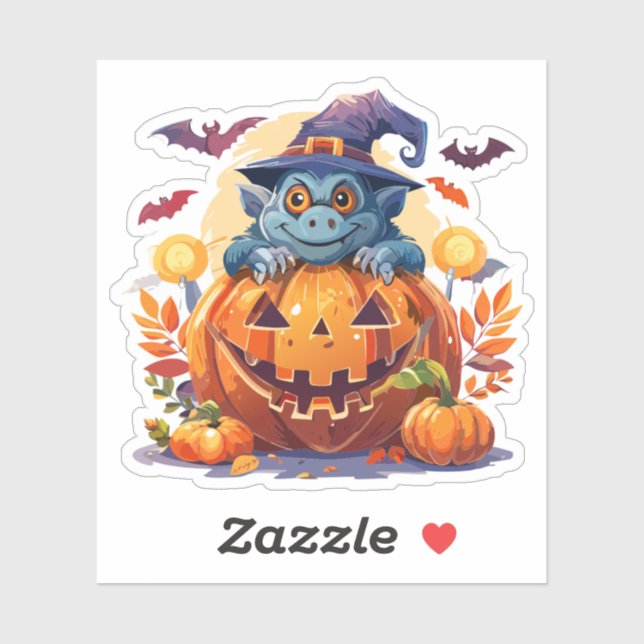 Albernes Halloween-Monster Aufkleber (Blatt)