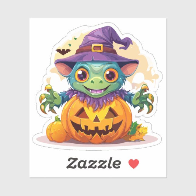 Albernes Halloween-Monster Aufkleber (Blatt)