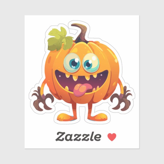 Albernes Halloween-Monster Aufkleber (Blatt)