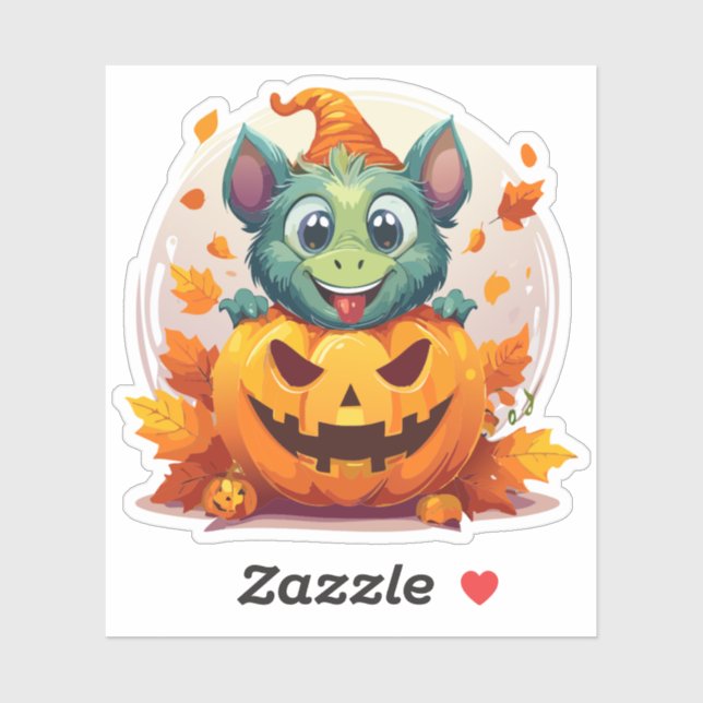 Albernes Halloween-Monster Aufkleber (Blatt)