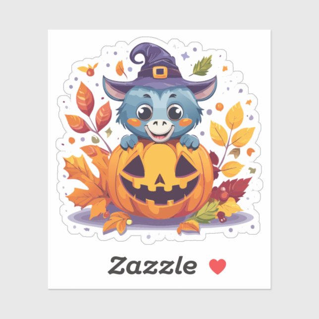 Albernes Halloween-Monster Aufkleber (Blatt)