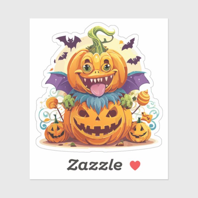 Albernes Halloween-Monster Aufkleber (Blatt)
